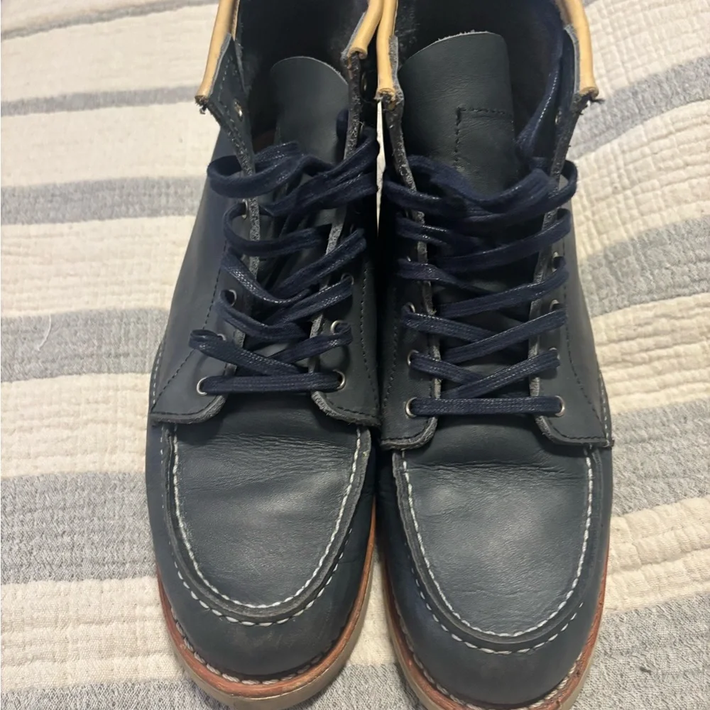 Red Wing Moc Boots Navy Blue Womens 9 - Picture 2 of 6